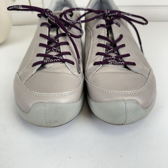Ecco Biom Pewter‎ Yak Leather Golf Sneakers Comfort Shoes Size EU 40 US 9-9.5 - Picture 4 of 12